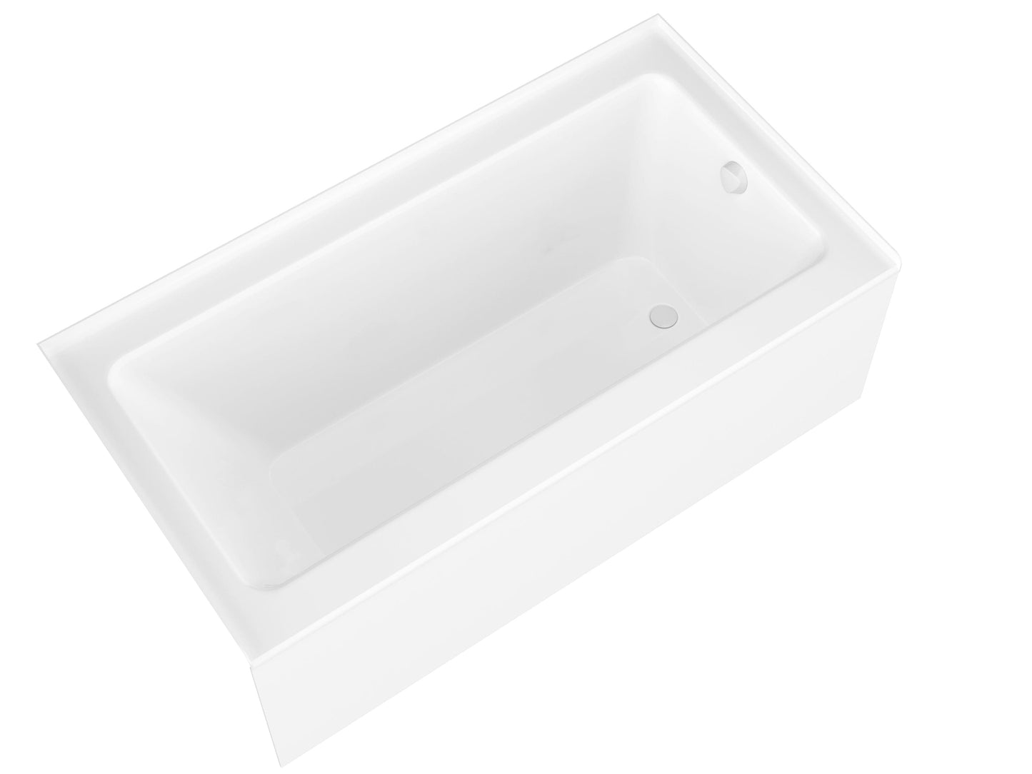 Anzzi Brand SD1001CH-3060R Anzzi 5 ft. Acrylic Right Drain Rectangle Tub in White With 34 in. by 58 in. Frameless Hinged Tub Door in Chrome