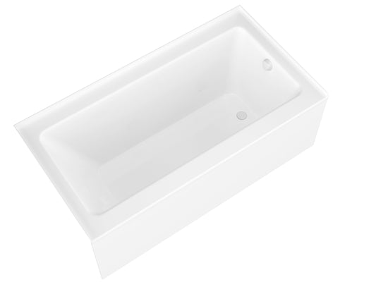 Anzzi Brand SD1001CH-3060R Anzzi 5 ft. Acrylic Right Drain Rectangle Tub in White With 34 in. by 58 in. Frameless Hinged Tub Door in Chrome