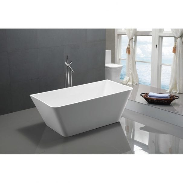 Anzzi Brand FT-AZ099 Zenith Series 5.58 ft. Freestanding Bathtub in White