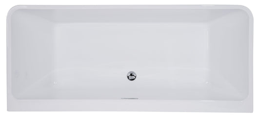 ALFI brand AB8859 67 inch White Rectangular Acrylic Free Standing Soaking Bathtub