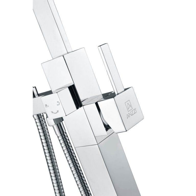 Anzzi Brand FS-AZ0031CH Victoria 2-Handle Claw Foot Tub Faucet with Hand Shower in Polished Chrome