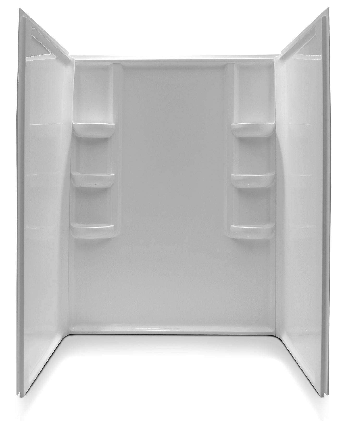 Anzzi SW-AZ009WH Lex-Class 60 in. x 36 in. x 74 in. 3-piece DIY Friendly Alcove Shower Surround in White