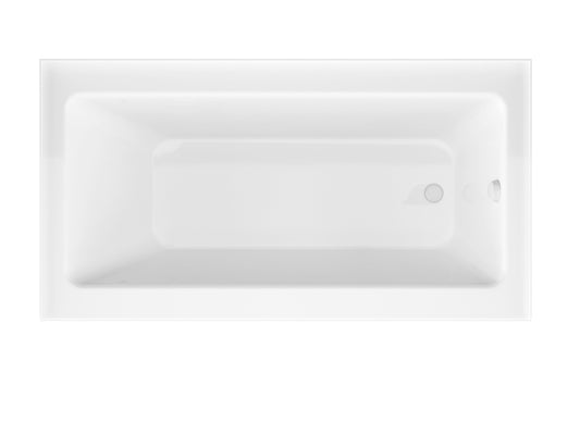 Anzzi Brand SD1101CH-3060R Anzzi 5 ft. Acrylic Right Drain Rectangle Tub in White With 48 in. by 58 in. Frameless Hinged Tub Door in Chrome